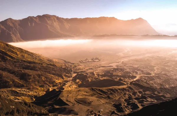 Savanna Άποψη Γύρω Από Τον Κρατήρα Του Όρους Bromo Όμορφη — Φωτογραφία Αρχείου