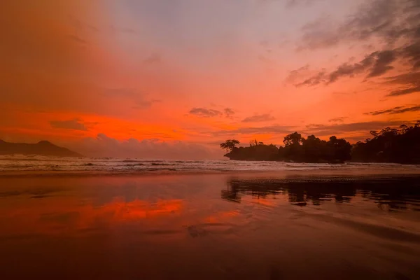 Hermosa Playa Pelang Atardecer Tulungagung Java Oriental Indonesia — Foto de Stock