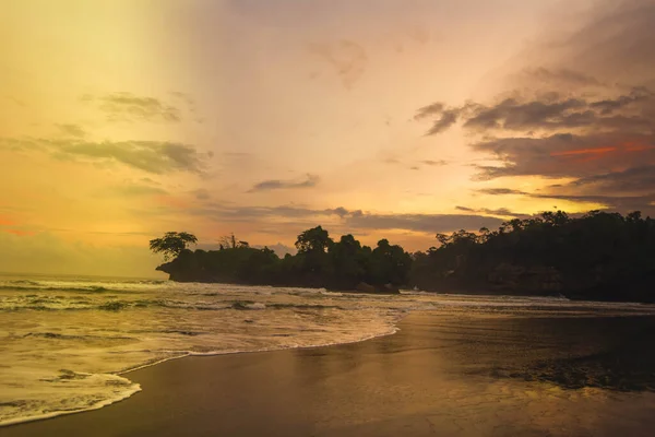 Hermosa Playa Pelang Atardecer Tulungagung Java Oriental Indonesia — Foto de Stock