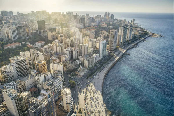 Vista aérea de Beirute Líbano, cidade de Beirute, cidade de Beirute paisagem — Fotografia de Stock