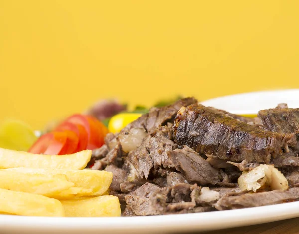 Shawarma Beef Plate closeup — Stock Photo, Image