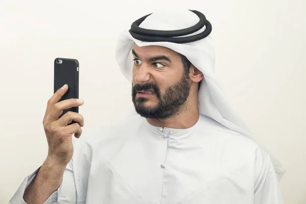 Dühös Arab üzletember — Stock Fotó