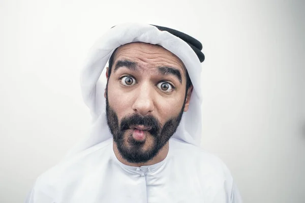 Shocked Arabian man — Stock Photo, Image