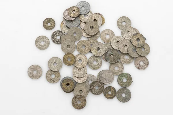 Collection of old coins Stock Photo