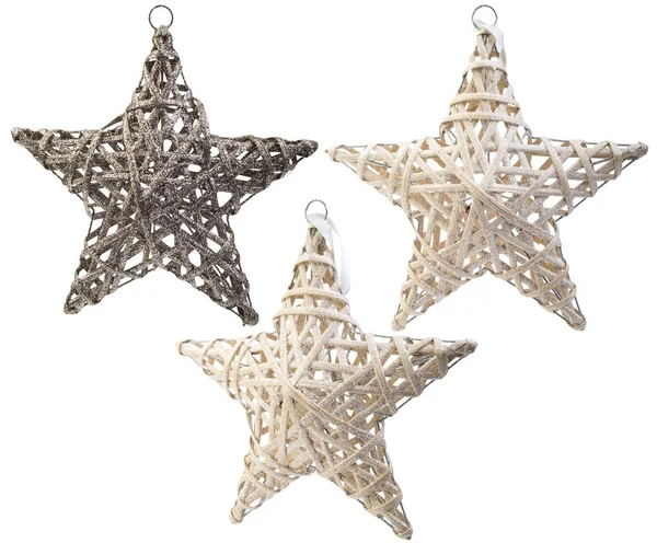 Star Shaped Christmas Ornament Isolated White Background Clipping Path Included — Stock Photo, Image