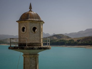 Tower at the Dam over the Rio Alhama, Spain clipart