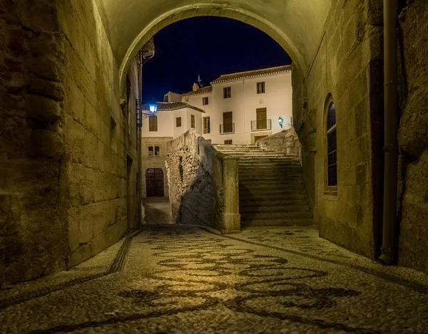 Noční pohled z Alhama de Granada, Španělsko — Stock fotografie