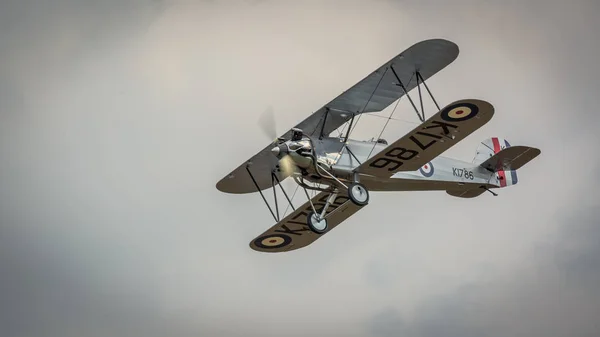 Vintage British biplane — Stock Photo, Image