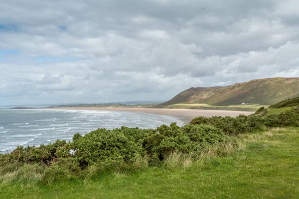 Rhossili Bay görünümü, South Wales, İngiltere