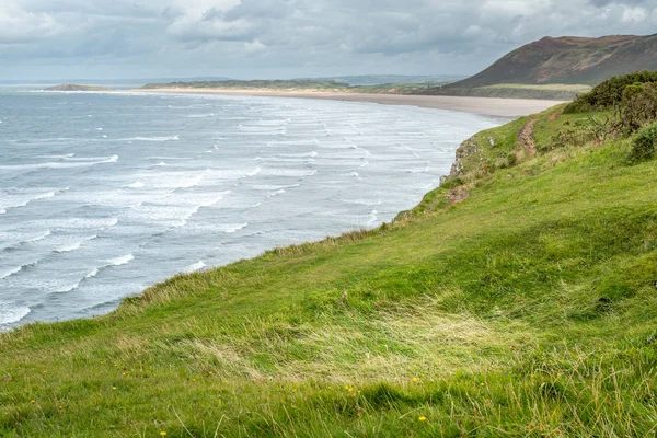 Rhossili Bay görünümü, South Wales, İngiltere