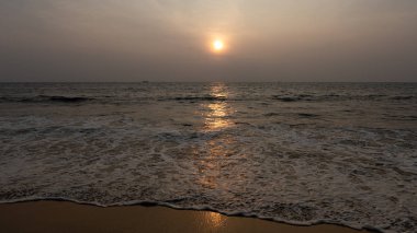 Sunset at Cherai Beach, Kochi, Kerela, India clipart