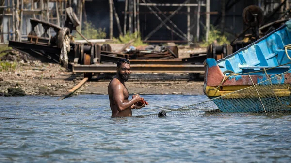 Ινδοί παραδοσιακοί αλιείς — Φωτογραφία Αρχείου