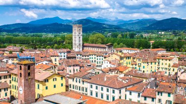Cityscape Lucca, Toskana, İtalya