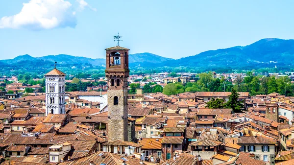 Panoramę miasta Lucca, w Toskanii, Włochy — Zdjęcie stockowe