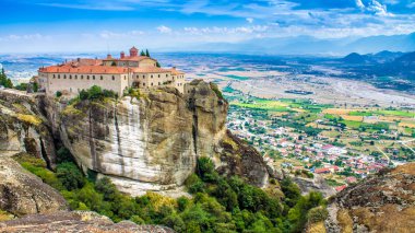 görünümü bir manastır Meteora, Yunanistan