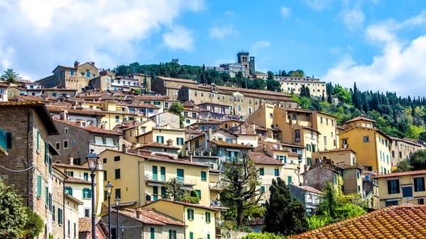 Widok miasta Cortona w Toskanii, Włochy — Zdjęcie stockowe