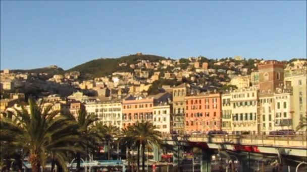 Paisaje urbano de Génova, Italia — Vídeos de Stock