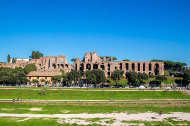 Circus Maximus ve kalıntıları Palatine Tepesi, Roma, İtalya