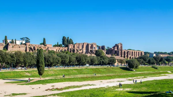 Circus Maximus ve kalıntıları Palatine Tepesi, Roma, İtalya
