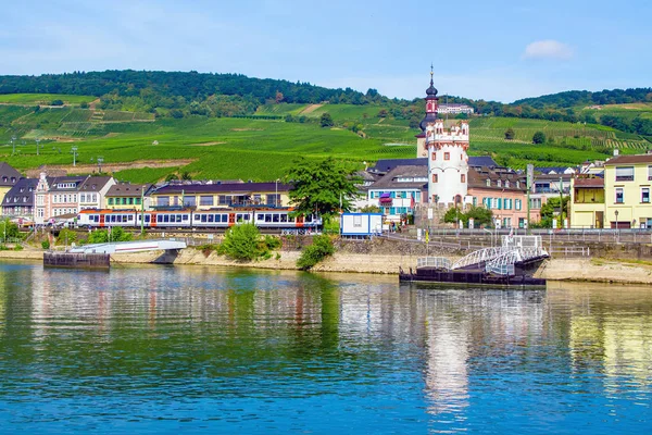 Rudesheim am Rhein, kasabada Ren Gorge, Almanya — Stok fotoğraf