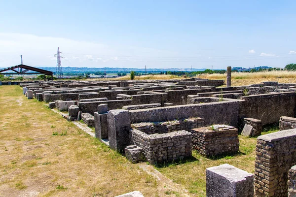 Lucus Feroniae, Roma, İtalya, yakınında arkeolojik sitesinin görünümünü