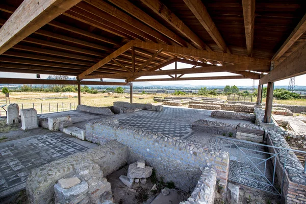 Pohled od archeologické lokality Lucus Feroniae, poblíž Řím, Itálie — Stock fotografie