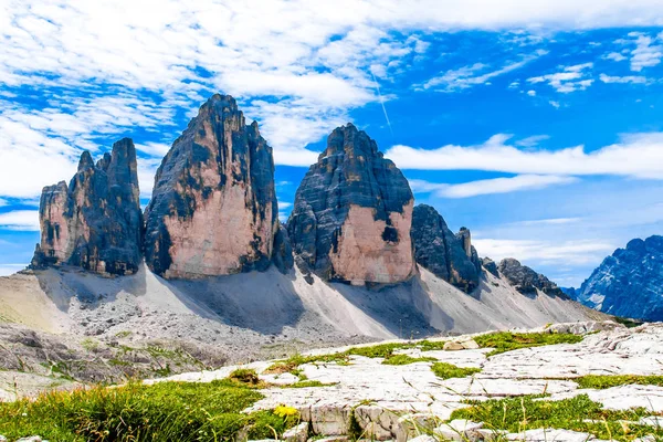 Tre Cime Lavaredo Italienisch Für Drei Gipfel Des Lavaredo Den — Stockfoto