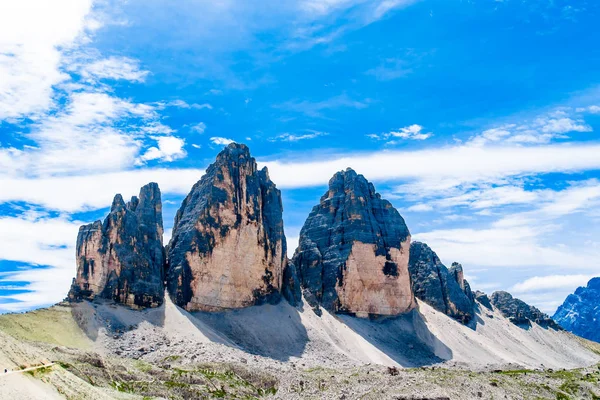 Das tre cime di lavaredo (die drei Gipfel des Lavaredo) in den itali — Stockfoto