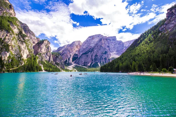 Pragser See in Südtirol — Stockfoto