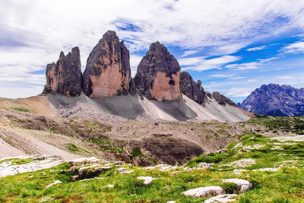 Tre Cime Lavaredo Italienisch Für Drei Gipfel Des Lavaredo Den — Stockfoto