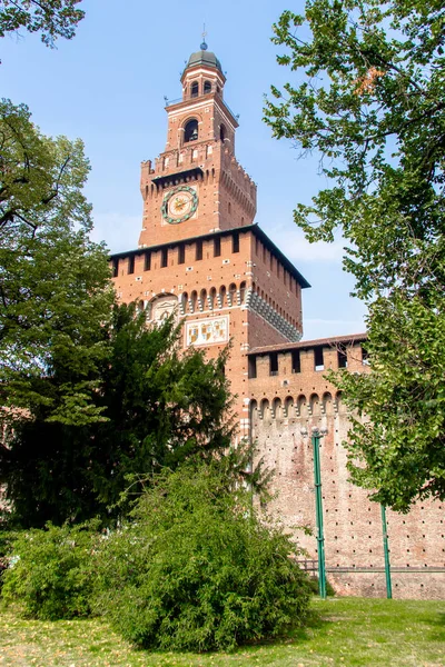 La Torre del Filarete, nel Castello Sforzesco di Milano . — Foto Stock