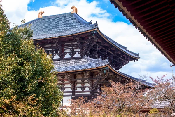 Velký Buddha Sál Todaiji Chrám Městě Nara Poblíž Kyoto Japonsko — Stock fotografie