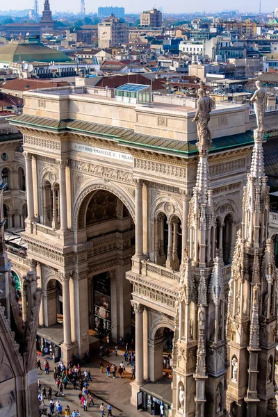 La Galería Vittorio Emanuele II de Milán — Foto de Stock