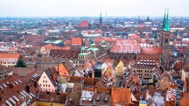 Nuremberg, Almanya'nın panoramik Cityscape