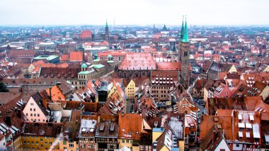 Nuremberg, Almanya'nın panoramik Cityscape