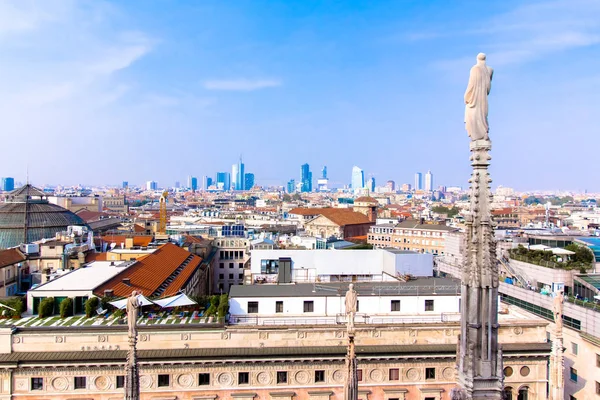 Utsikt Över Milano Från Taket Duomo Italien — Stockfoto