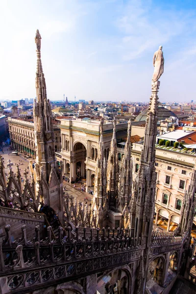 Θέα στο Μιλάνο από το Duomo — Φωτογραφία Αρχείου