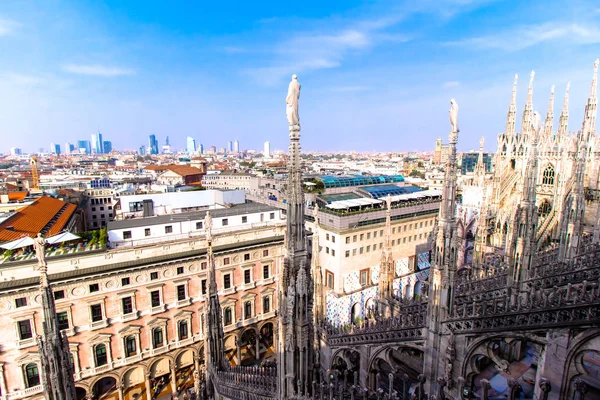 Vista de Milão a partir do Duomo — Fotografia de Stock