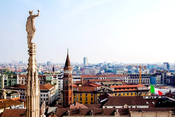 Vista de Milán desde el Duomo — Foto de Stock