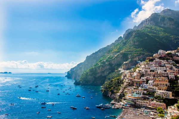 Weergave Van Positano Het Amalfikust Italië — Stockfoto