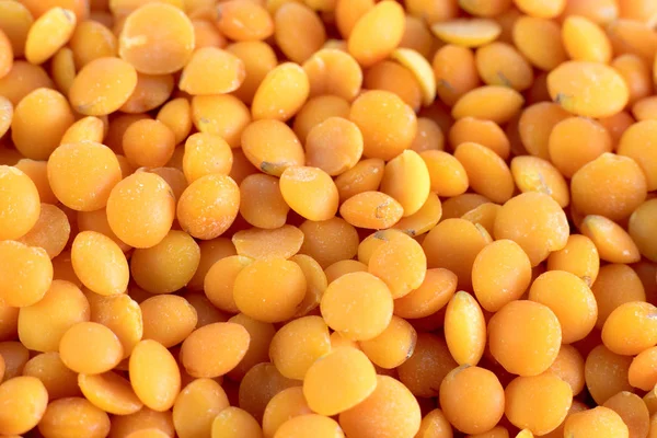 Textura de grãos de lentilha vermelha não cozida — Fotografia de Stock