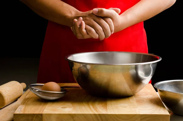 Koch Hand bereit zum Kochen — Stockfoto