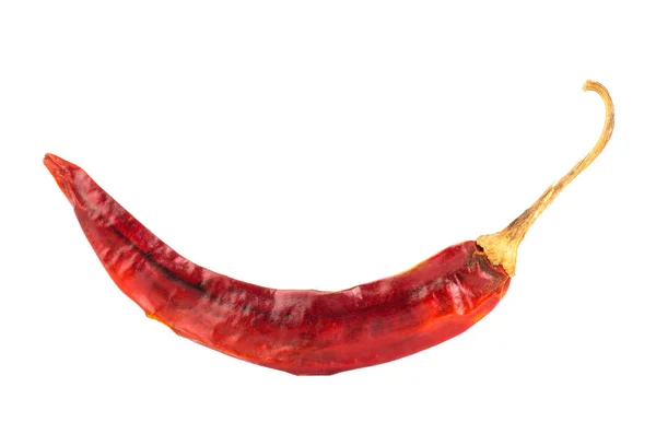 Sušené chilli na bílém pozadí — Stock fotografie