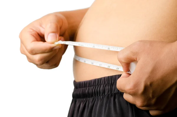 The man checking out of weight — Stock Photo, Image