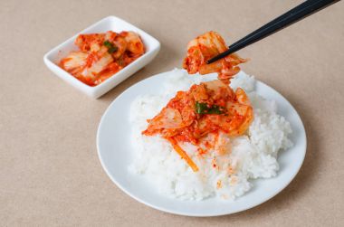 Kimchi lahana (Kore yemeği pilav)