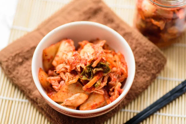 Kimchi Cabbage Korean Food Bowl — Stock Photo, Image