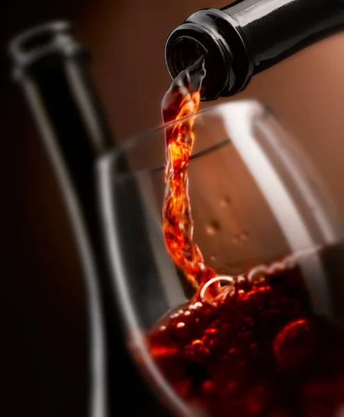Excellent Wine Poured Glass All Its Forms — Stock Photo, Image