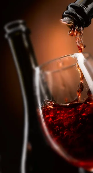 Excellent Wine Poured Glass All Its Forms — Stock Photo, Image