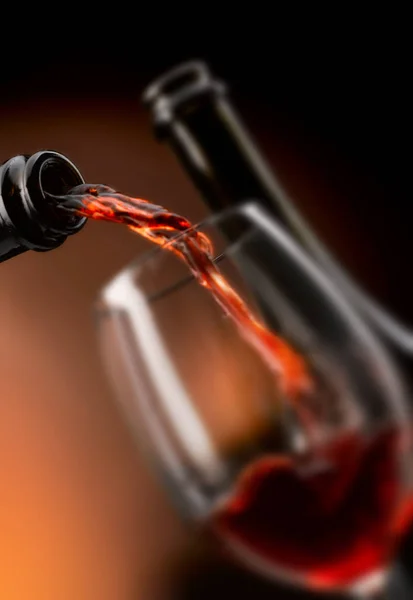 Excellent Wine Poured Glass All Its Forms — Stock Photo, Image