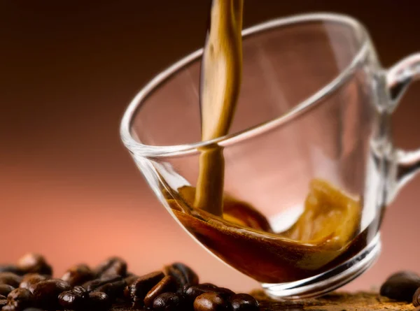 Heerlijke Espresso Koffie Zijn Vormen — Stockfoto